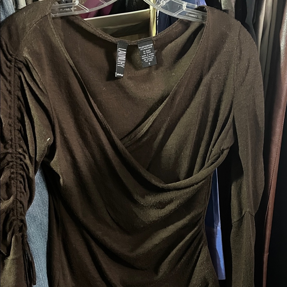 Laundry By Shelli Segal Chocolate Brown Top